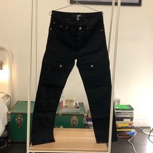Hood By Air: Black Abstract Jeans